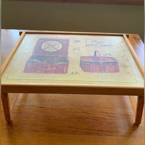 unbranded Dining Vintage Wood Breakfast Tray Serving Tray Farmhouse